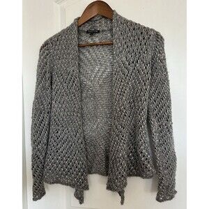 Eileen Fisher Cardigan Extra Small Wool Alpaca Open Knit Chunky Lightweight